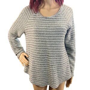 Altar'd State Long Sleep Metallic Stripe Sweater - Large